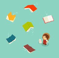 Little Girl Series Magical flying books