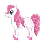Romantic pony with a magnificent mane and tail