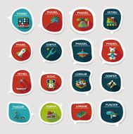Toy speech bubble banner design flat background set eps10 N2