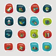 Toy speech bubble banner design flat background set eps10 N4