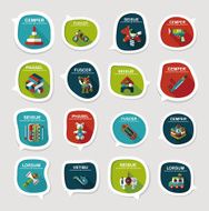Toy speech bubble banner design flat background set eps10 N5