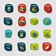 Toy speech bubble banner design flat background set eps10 N7