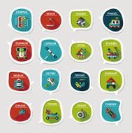 Toy speech bubble banner design flat background set eps10 N9