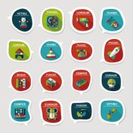 Toy speech bubble banner design flat background set eps10 N10