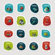 Toy speech bubble banner design flat background set eps10 N12