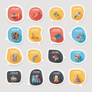 Toy speech bubble banner design flat background set eps10 N13