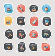 Toy speech bubble banner design flat background set eps10 N14