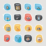 Toy speech bubble banner design flat background set eps10 N15
