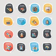 Toy speech bubble banner design flat background set eps10 N16