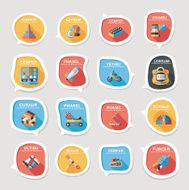 Toy speech bubble banner design flat background set eps10 N17