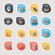 Toy speech bubble banner design flat background set eps10 N18