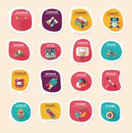 Toy speech bubble banner design flat background set eps10 N29