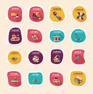 Toy speech bubble banner design flat background set eps10 N34