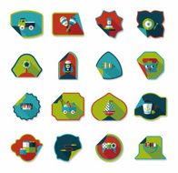 Toy sticker flat banner background set eps10 N9