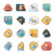 Toy sticker flat banner background set eps10 N15