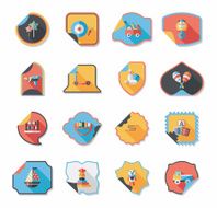 Toy sticker flat banner background set eps10 N18