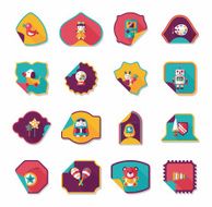 Toy sticker flat banner background set eps10 N29