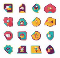 Toy sticker flat banner background set eps10 N34