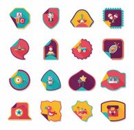 Toy sticker flat banner background set eps10 N35