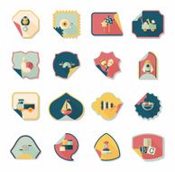 Toy sticker flat banner background set eps10 N45