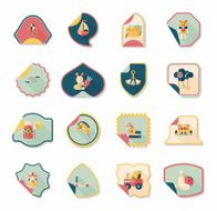 Toy sticker flat banner background set eps10 N48