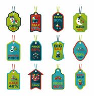 baby tag banner design flat background set eps10 N11