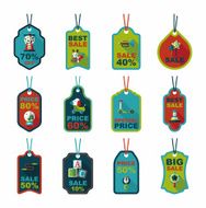 Toy tag flat banner background set eps10 N3