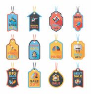 Toy tag flat banner background set eps10 N67