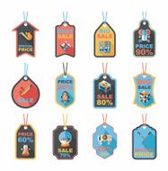 Toy tag flat banner background set eps10 N68