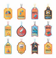 Toy tag flat banner background set eps10 N69