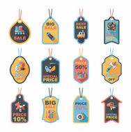 Toy tag flat banner background set eps10 N70