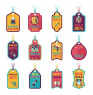 Toy tag flat banner background set eps10 N76