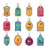 Toy tag flat banner background set eps10 N78