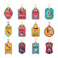 Toy tag flat banner background set eps10 N79