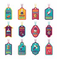 Toy tag flat banner background set eps10 N80