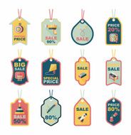 Toy tag flat banner background set eps10 N85