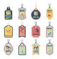 Toy tag flat banner background set eps10 N92