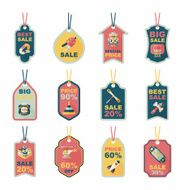 Toy tag flat banner background set eps10 N94