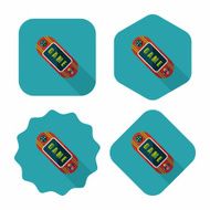 Handheld game flat icon with long shadow eps 10 N18