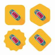 Handheld game flat icon with long shadow eps 10 N19
