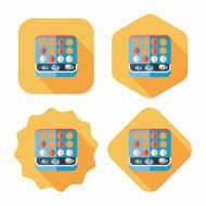 educational toy flat icon with long shadow EPS 10 N7