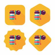 bubbles flat icon with long shadow eps10 N9