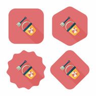 Shovel and bucket toys flat icon with long shadow eps10 N13