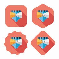 diaper flat icon with long shadow EPS 10 N17