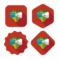 diaper flat icon with long shadow EPS 10 N18
