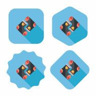 Christmas stocking flat icon with long shadow EPS 10 N10