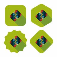 Christmas stocking flat icon with long shadow EPS 10 N11