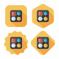 educational toy flat icon with long shadow EPS 10 N11