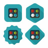 educational toy flat icon with long shadow EPS 10 N12