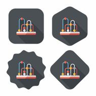 educational toy flat icon with long shadow eps10 N14